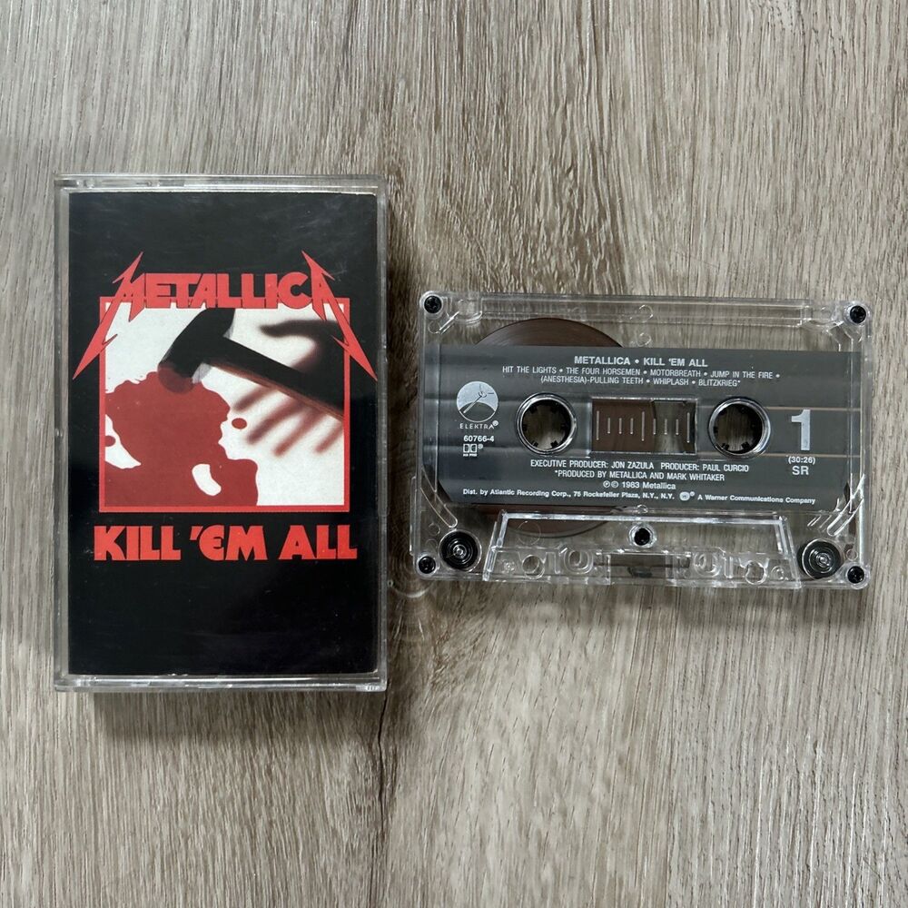 Metallica Kill Em All Cassette 1983 Elektra 60766-4 Thrash Metal Rock 80s
